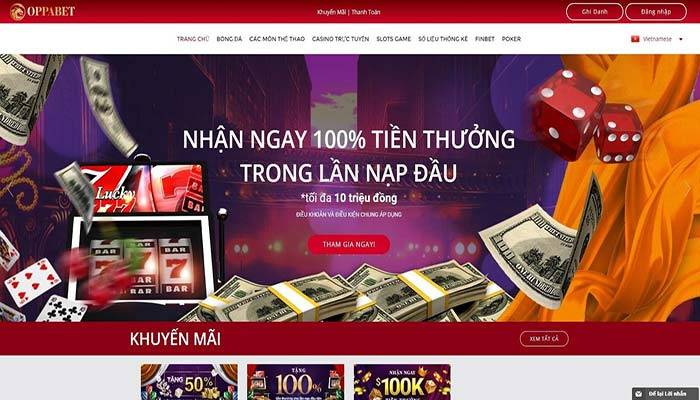 Nhận ngay 100% tiền thưởng trong lần nạp đầu tiên