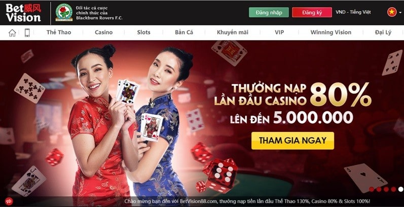 Giao diện Betvision hiện đại, thân thiện và đê dùng